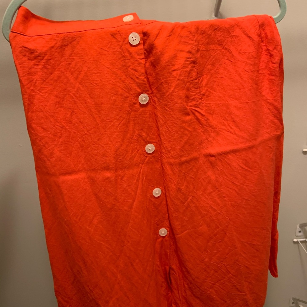 Button midi skirt